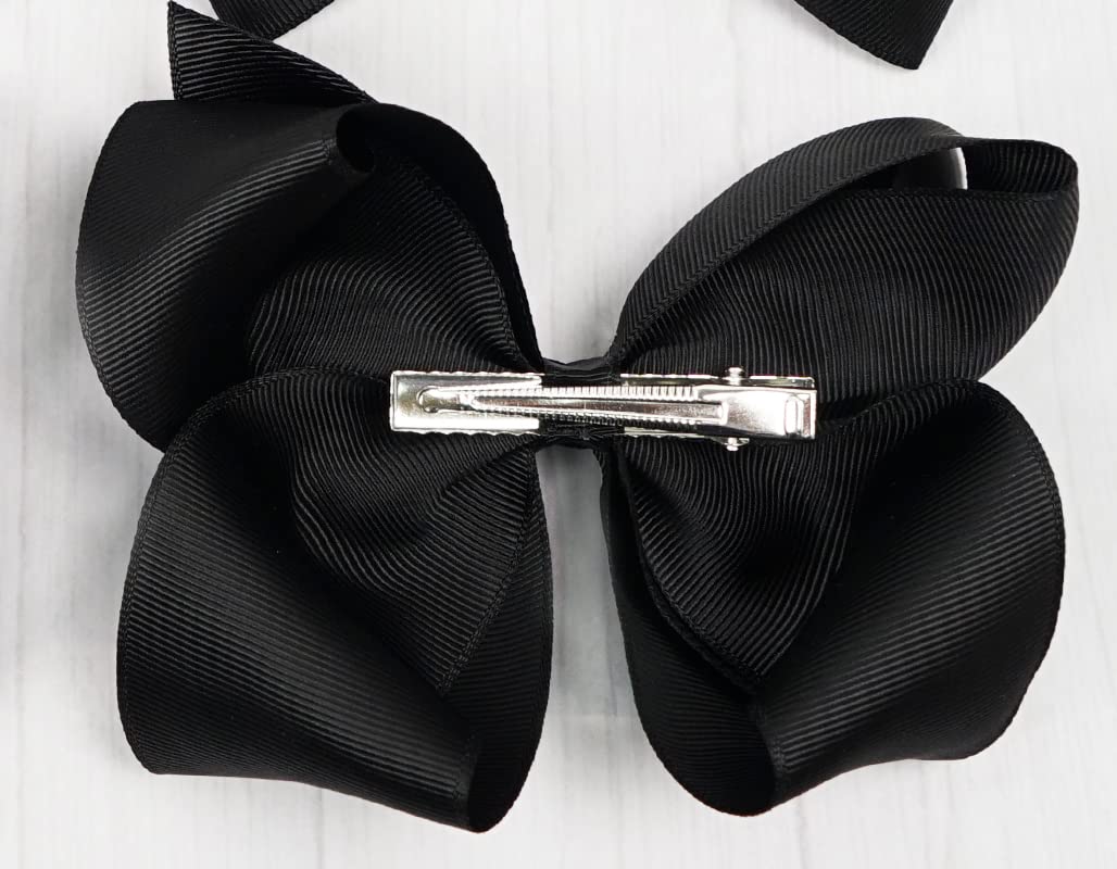CÉLLOT Big Bows for Girls 40 PCS Grosgrain Ribbon Boutique 6 Inch Hair Bow Alligator Clips For Girls Teens Toddlers Kids in Pairs
