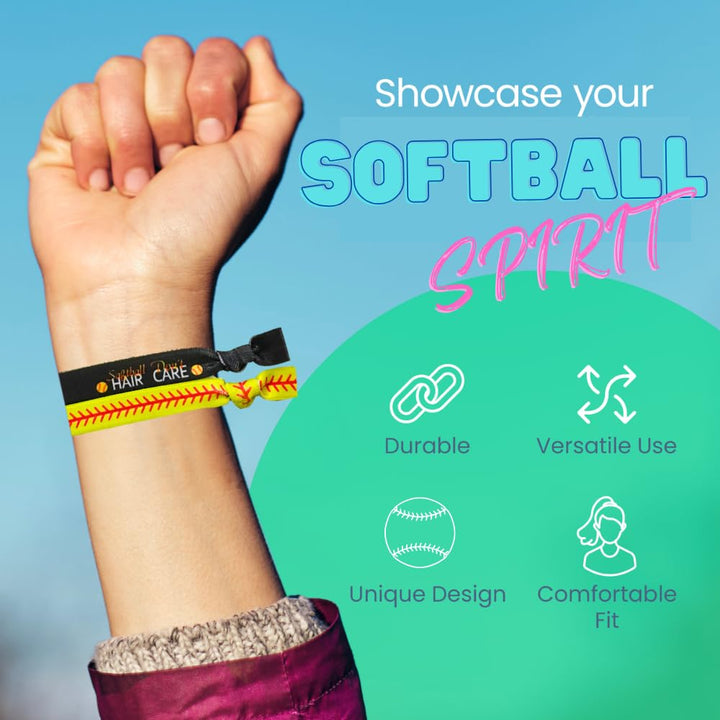 Infinity Collection Infinity Collection Softball Hair Accessories, Girls Softball Hair Ties, Perfect Softball Player and Softball Teams