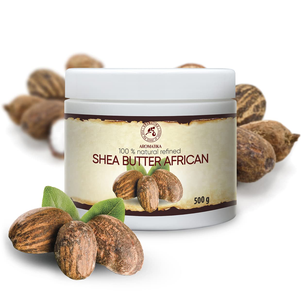 Shea Butter 500g - Refined - 100% Pure & Natural - African Shea Butter - Ghana- Best for Hair - Skin - Lip - Face - Body care - Karite Shea Butter