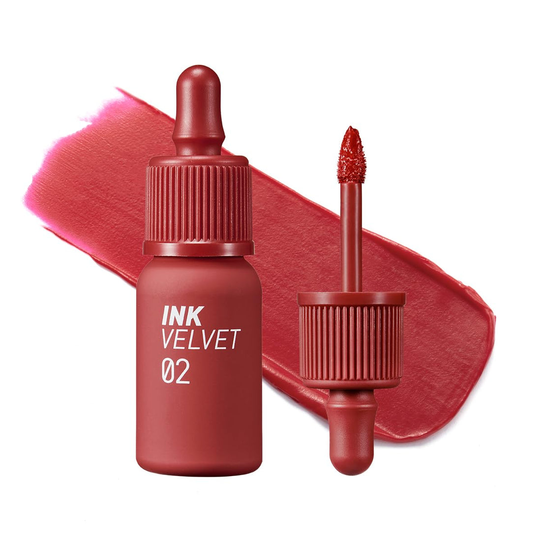 Peripera Ink the Velvet Lip Tint - High Pigment Color, Longwear, Weightless, Not Animal Tested, Gluten-Free, Paraben-Free (002 CELEB DEEP ROSE)