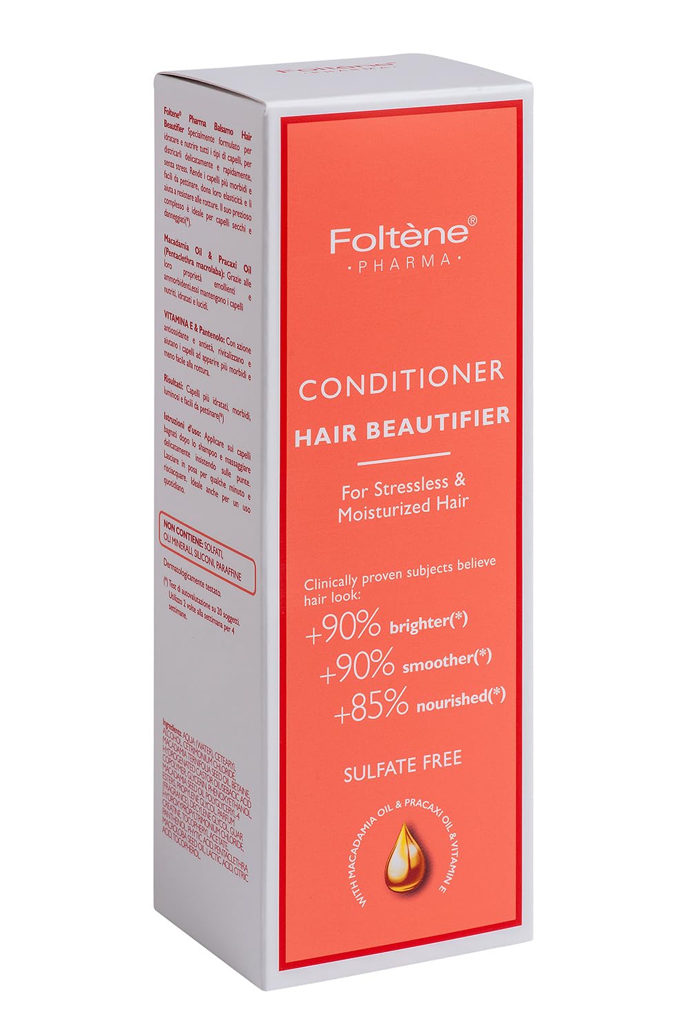 Foltene | Hair Beautifier Conditioner without Sulfate or Silicone | Vitamin E-Rich Beauty Product for Smooth, Shiny Strands | Anti-Aging Panthenol & Macadamia Oil Formula | Moisturise Dry Hair