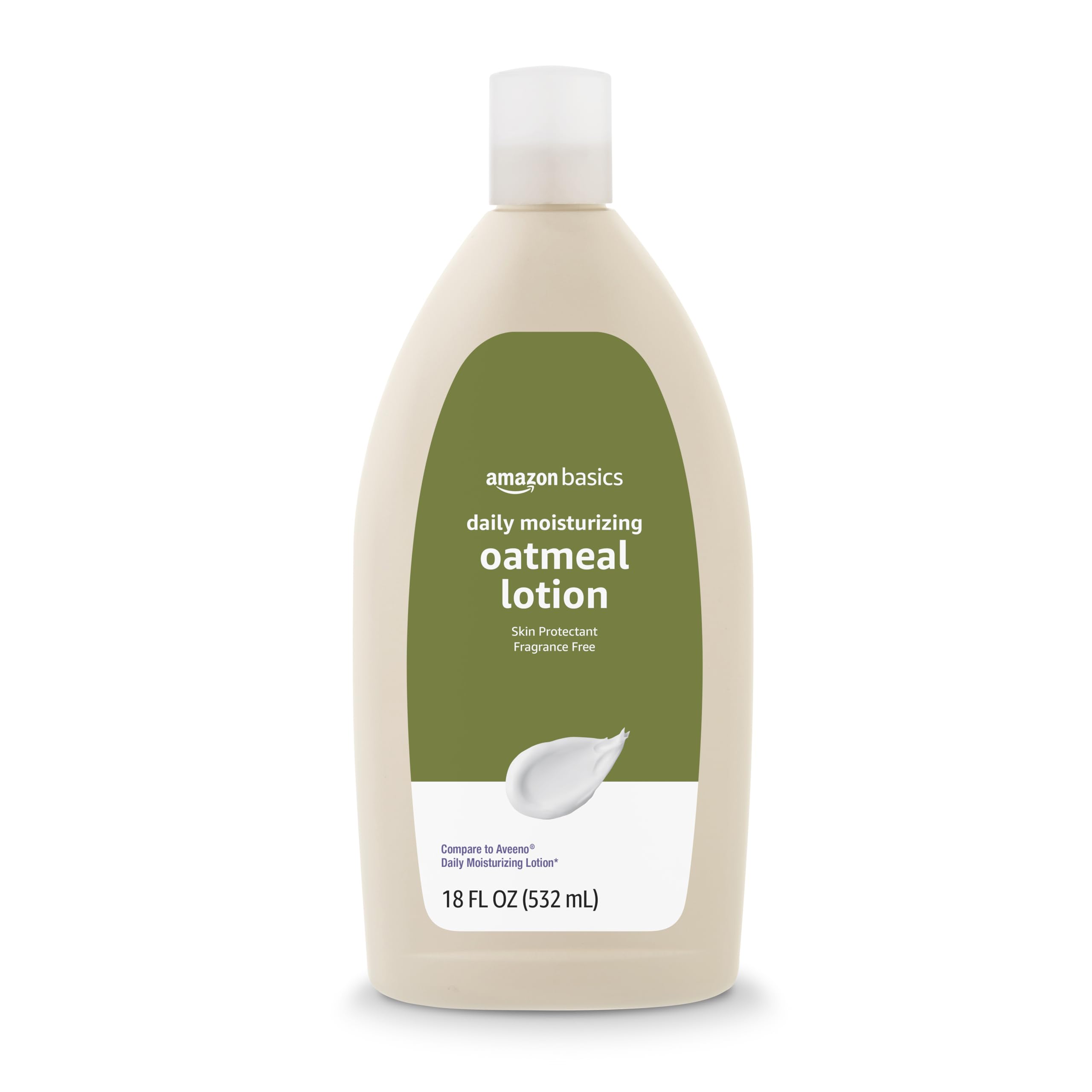 Amazon Basics Daily Oatmeal Body Lotion and Skin Protectant Moisturizer, Fragrance Free, 18 Fl Oz (Pack of 1) (Previously Solimo)