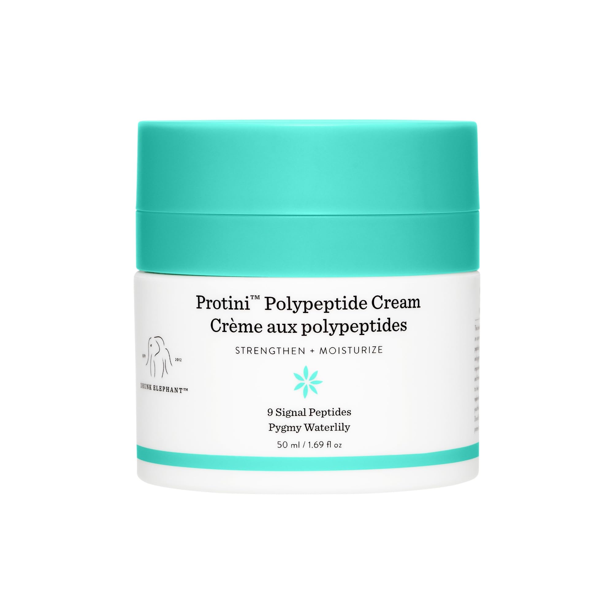 Drunk Elephant Protini Polypeptide Cream - 50 ml/1.69 fl oz - Firming Moisturizer - Clean Clinical Skincare - Cruelty-Free - Dermatologist-Tested - Includes B-Goldi Deluxe Sample (3 ml/ .10 fl oz)