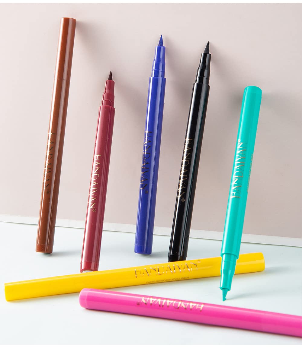 Liquid Vegan Eyeliner, Colorful Neon Eyeliner Pencil, long-lasting, waterproof, smudge proof, sharp tip, quick dry, easy cleansing Makeup Gift for Women (green#4)