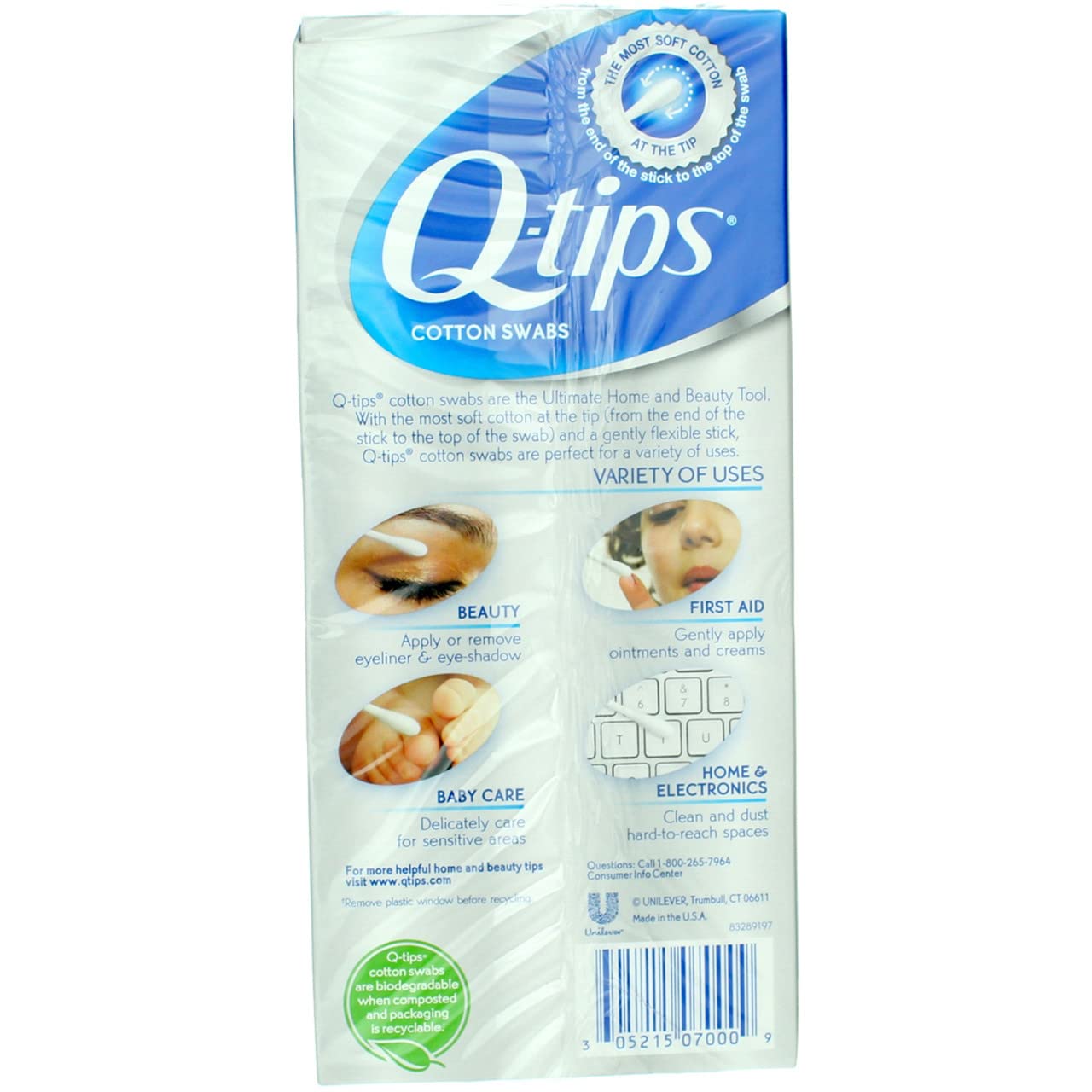 Q-Tips Qtips Cotton Swabs 170Ct.