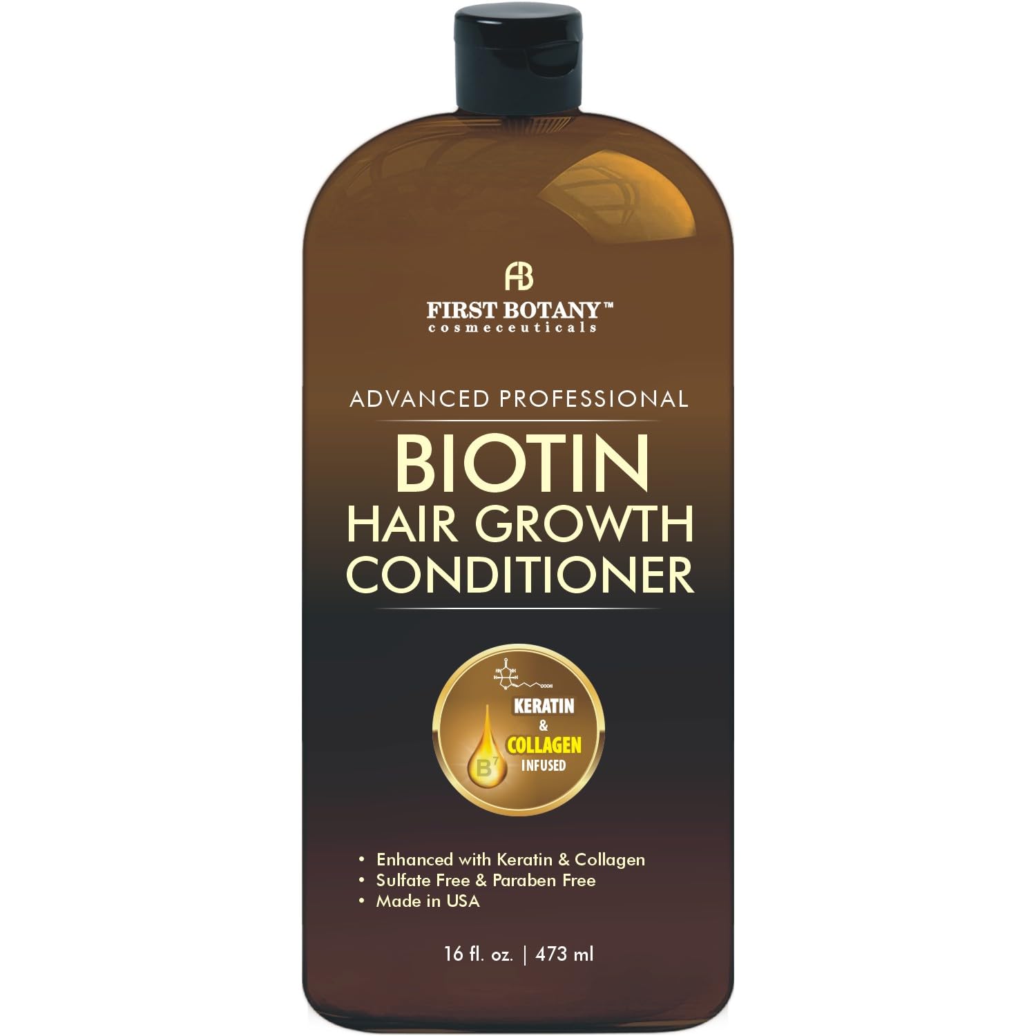 Hair Regrowth and Anti Hair Loss Conditioner 16 fl oz, with DHT blockers, Collagen & Stem Cells- Daily Hydrating, Detoxifying, Volumizing Conditioner For Men and Women