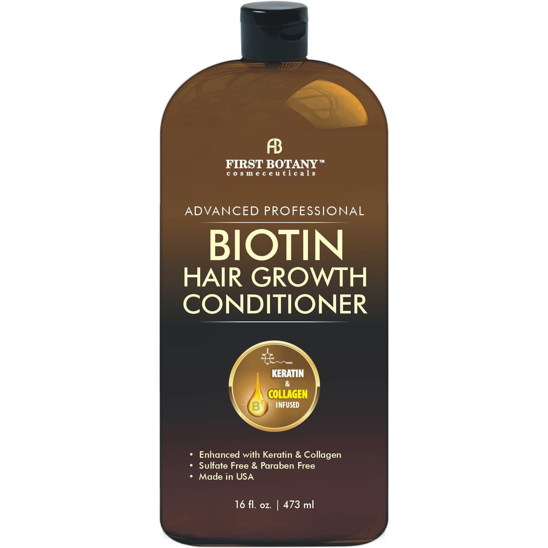 Hair Regrowth and Anti Hair Loss Conditioner 16 fl oz, with DHT blockers, Collagen & Stem Cells- Daily Hydrating, Detoxifying, Volumizing Conditioner For Men and Women