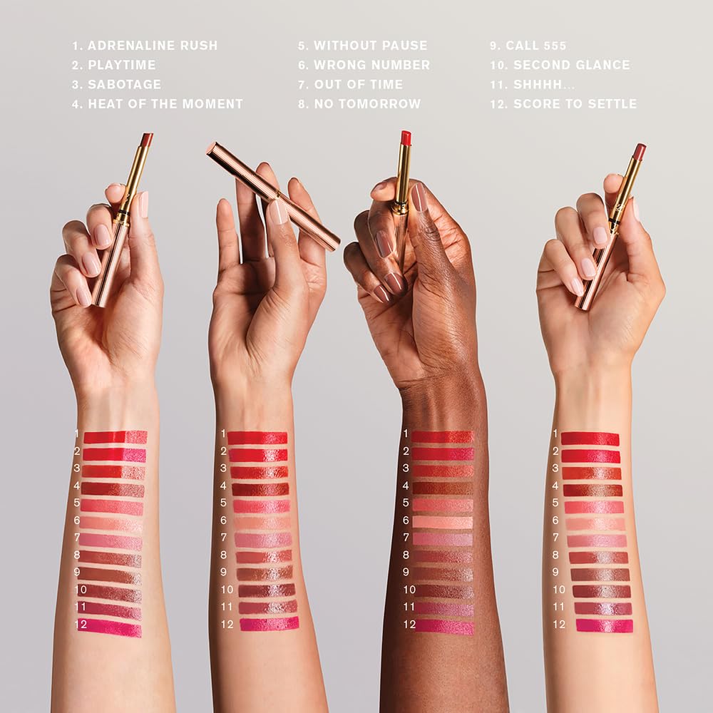 Estée Lauder Pure Color Explicit Long-Lasting Slick Shine Slim Lipstick | Plumping & Hydrating, 119 Out of Time