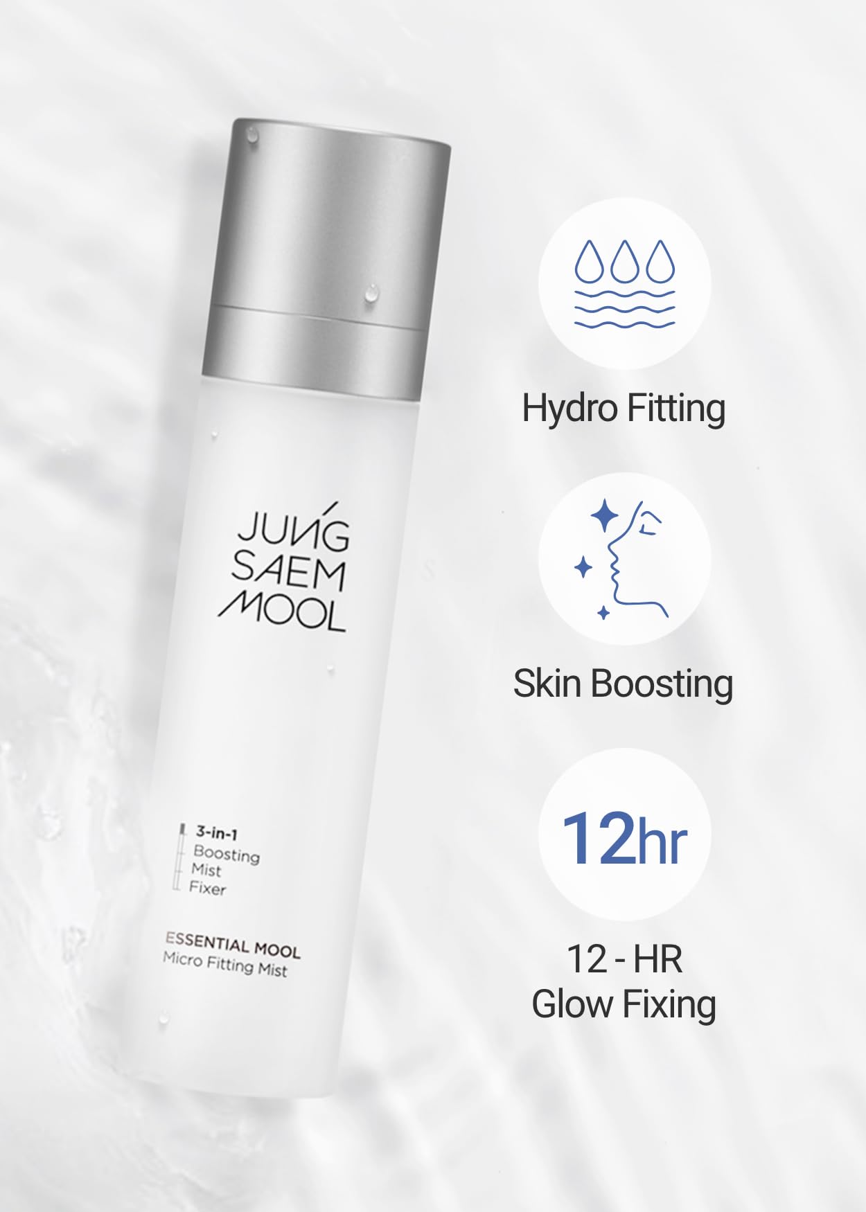 [JUNGSAEMMOOL OFFICIAL] Essential Mool Micro Fitting Face Mist (55ml) | Facial Spray | Hydro Fitting | Skin Boosting | Glow Finish