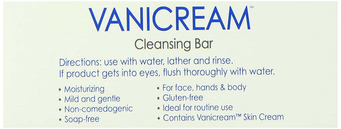 Vanicream Cleansing Bar for Sensitive Skin 3.90 oz (Pack of 7)