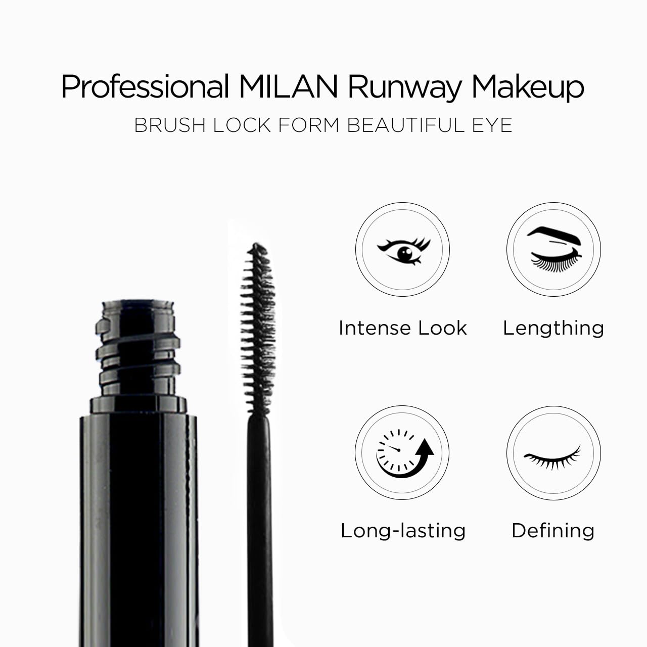 Lord & Berry BACK IN BLACK, Nourishing Voluminous Hydrating Mascara Infused With Rice Bran Extracts, Deep Black