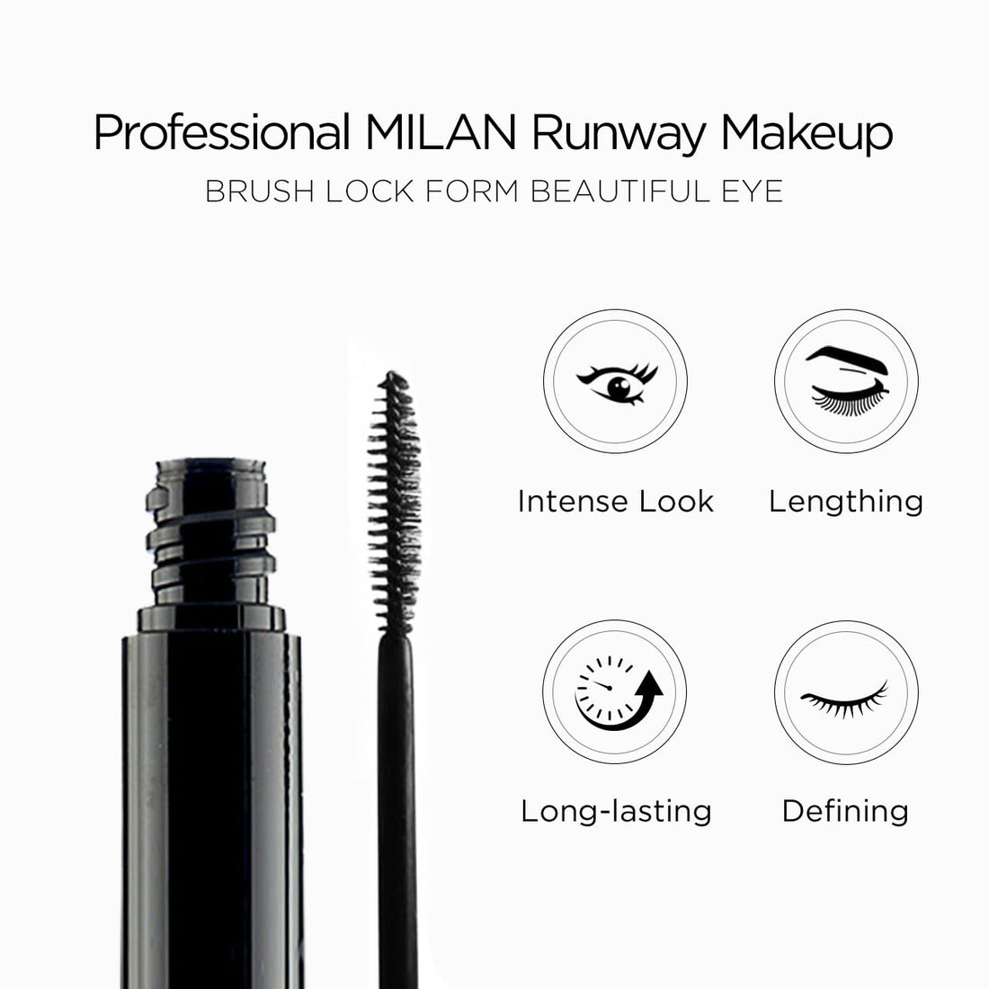 Lord & Berry BACK IN BLACK, Nourishing Voluminous Hydrating Mascara Infused With Rice Bran Extracts, Deep Black