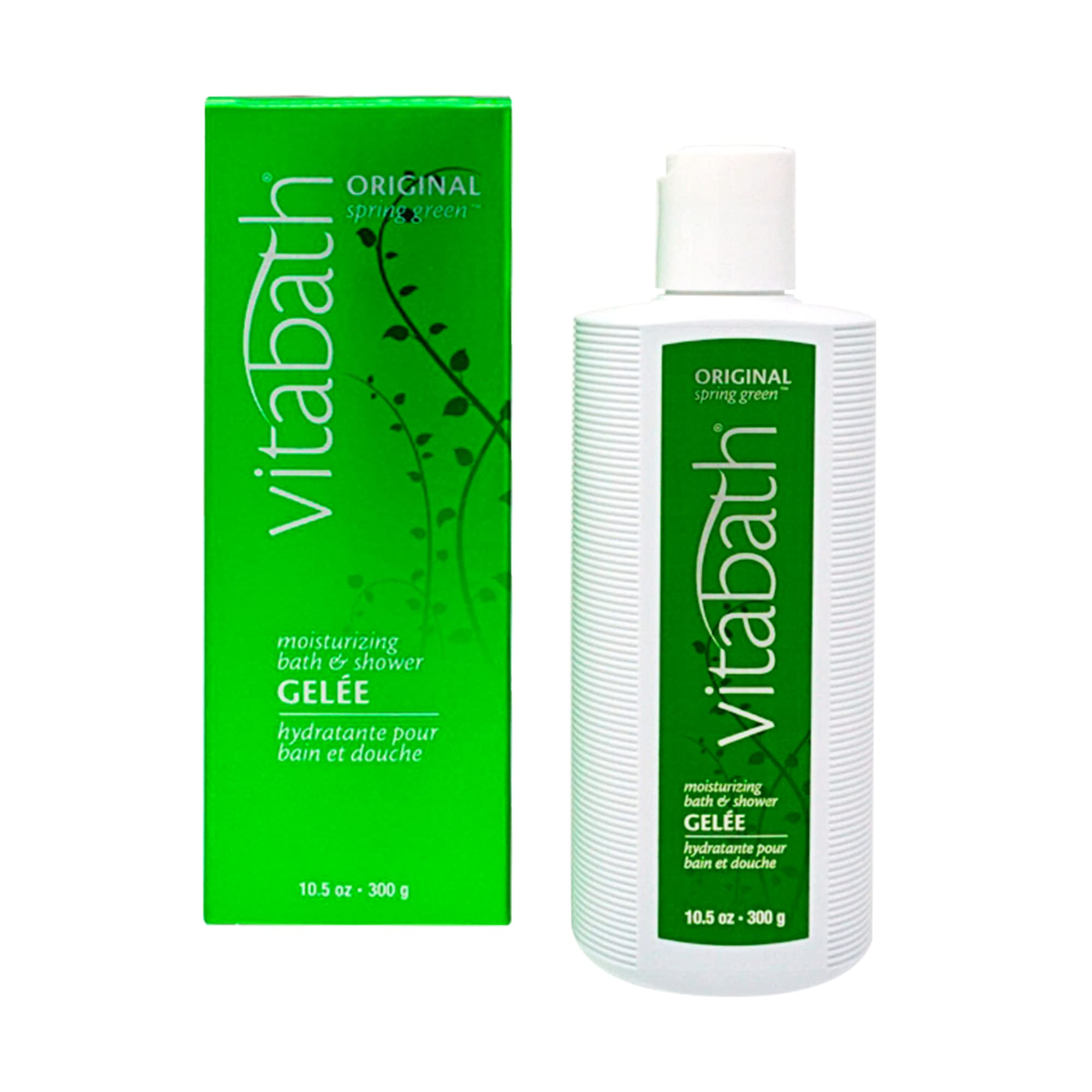 Vitabath Original Spring Green Bath & Shower Gelee Moisturizing Body Cleanser - Pine, Rosewood & Patchouli - Cruelty-Free, Gluten-Free, Paraben-Free - 10.5 oz