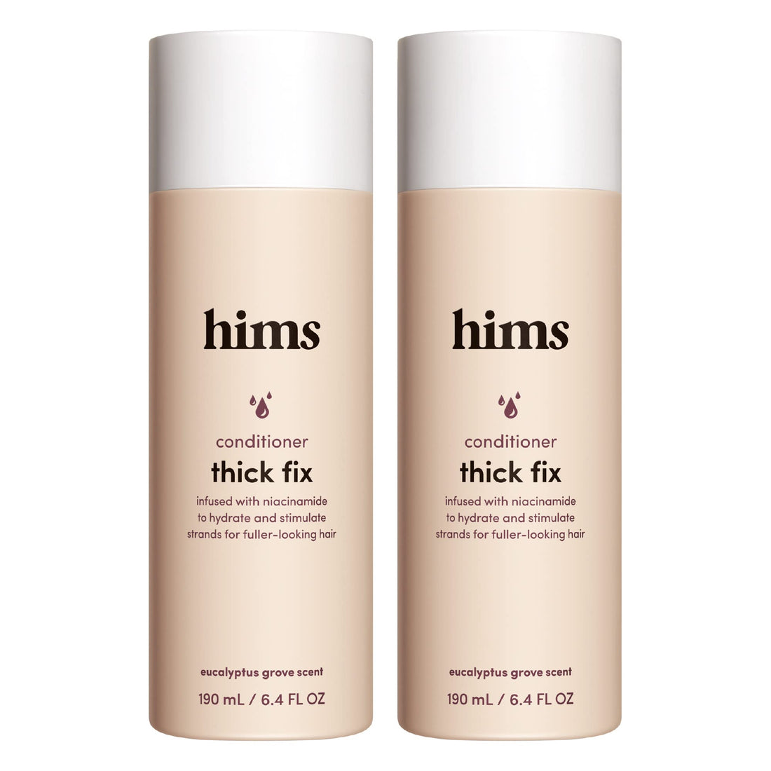 hims Thick Fix Hair Thickening Conditioner for Men, 2 Pack - Hair Loss Conditioner with Niacinamide - No Parabens or Sulfates, Vegan and Cruelty Free - Eucalyptus Grove - 2 x 6.4 fl oz