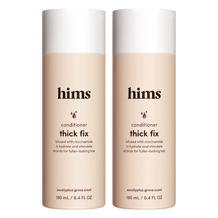 hims Thick Fix Hair Thickening Conditioner for Men, 2 Pack - Hair Loss Conditioner with Niacinamide - No Parabens or Sulfates, Vegan and Cruelty Free - Eucalyptus Grove - 2 x 6.4 fl oz