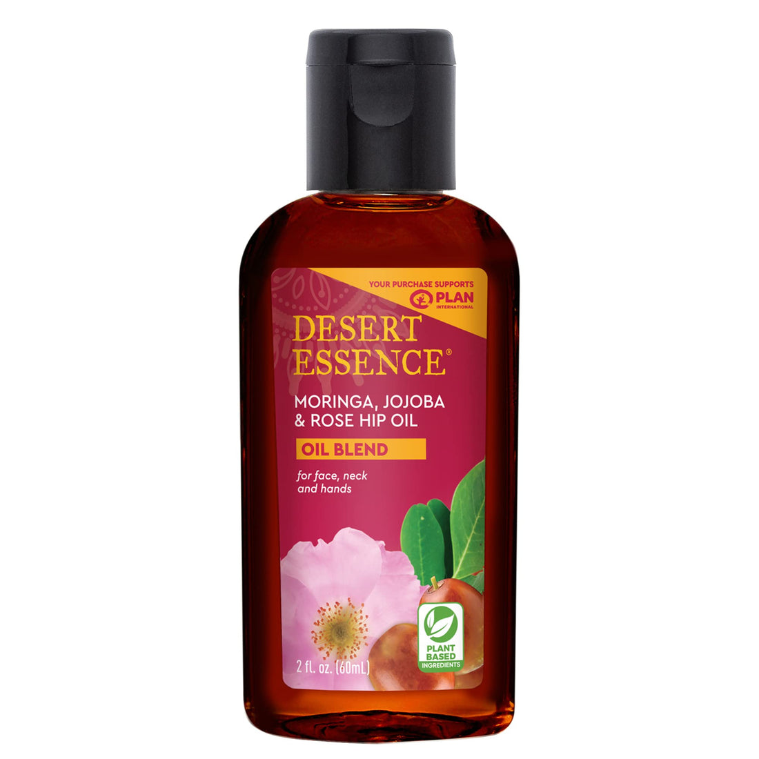 Desert Essence Moringa With Jojoba And Rose Hip Oil, 2 Fluid Ounce
