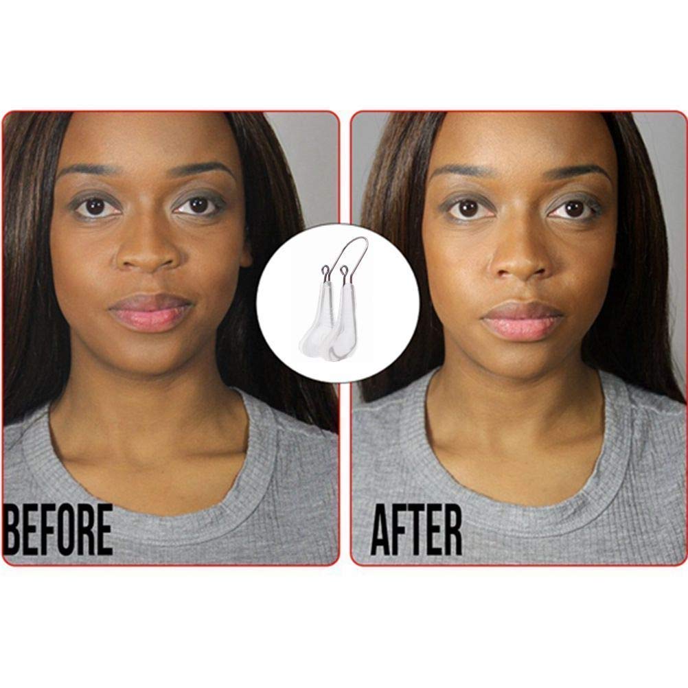 Lenlorry Nose Shaper Clip, Unisex, Hair Trimmer, Nose Lifter, Rhinoplasty Tool, Straightener, Slimming Device, Soft Silicone, Ultra Durable Stainless Steel