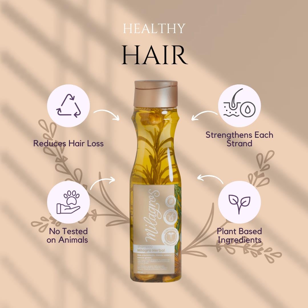 Generic Herbal Hair Shampoo Restores, Strengthens, Hydrates & Revitalizes Naturally Infused with Rosemary Extract, 15 Fl Oz