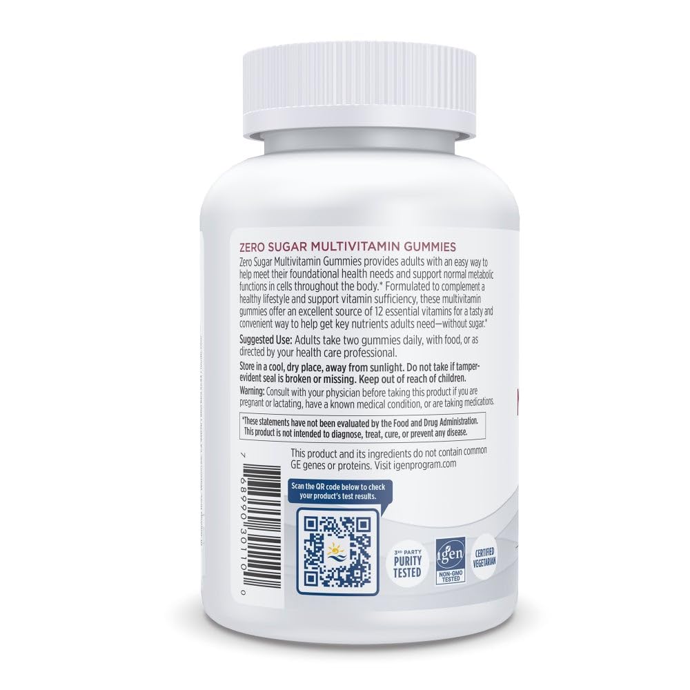 Nordic Naturals Zero Sugar Multi Gummies - Vegetarian Multivitamin Supplement - Passionfruit Mango - 60 Pectin-Based Gummies - 12 Essential Vitamins for Adults - Non-GMO - 30 Servings