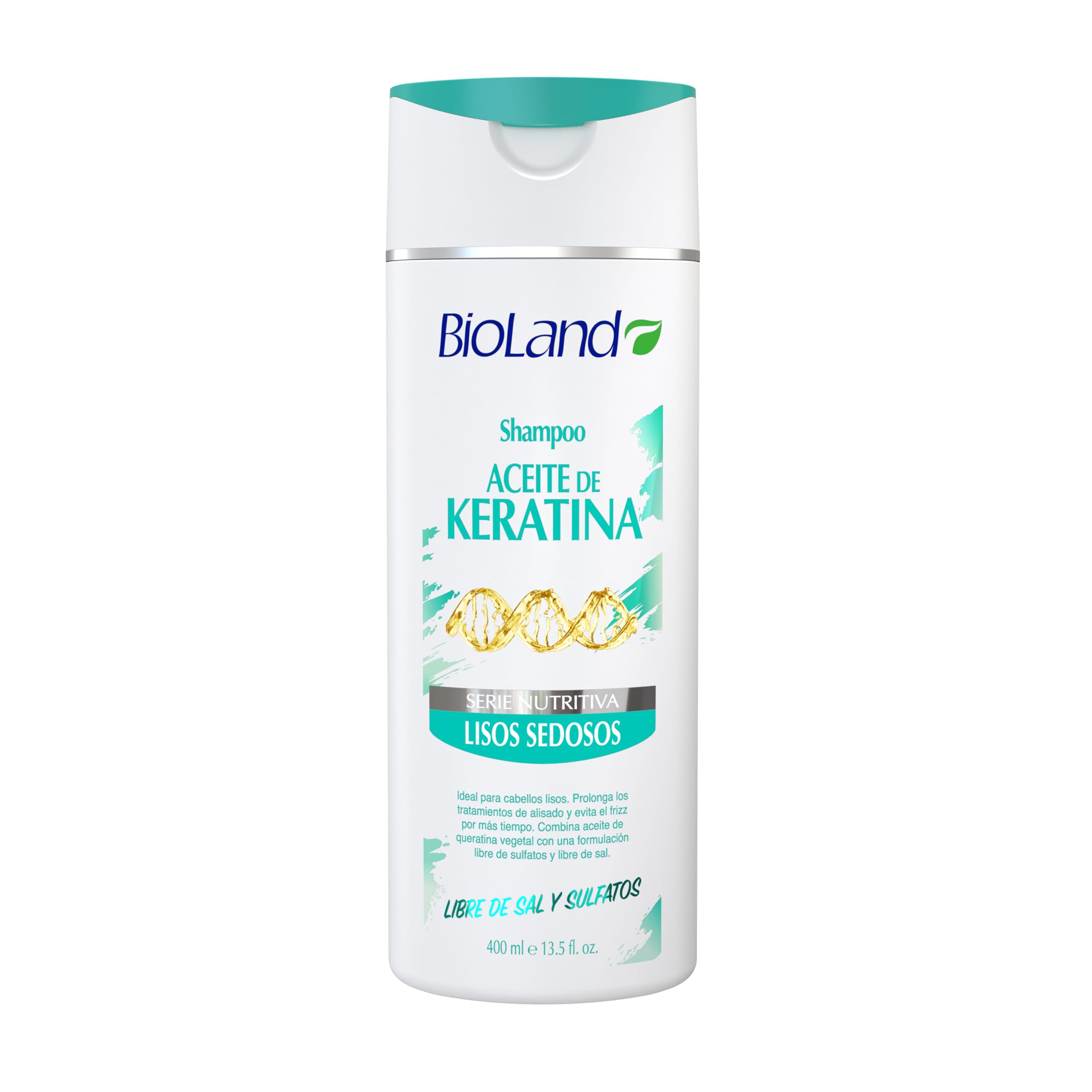 Bioland Keratin Oil Shampoo - Ultra Concentrated Shampoo for Treated & Straight Hair - 13.53 fl oz (400mL)