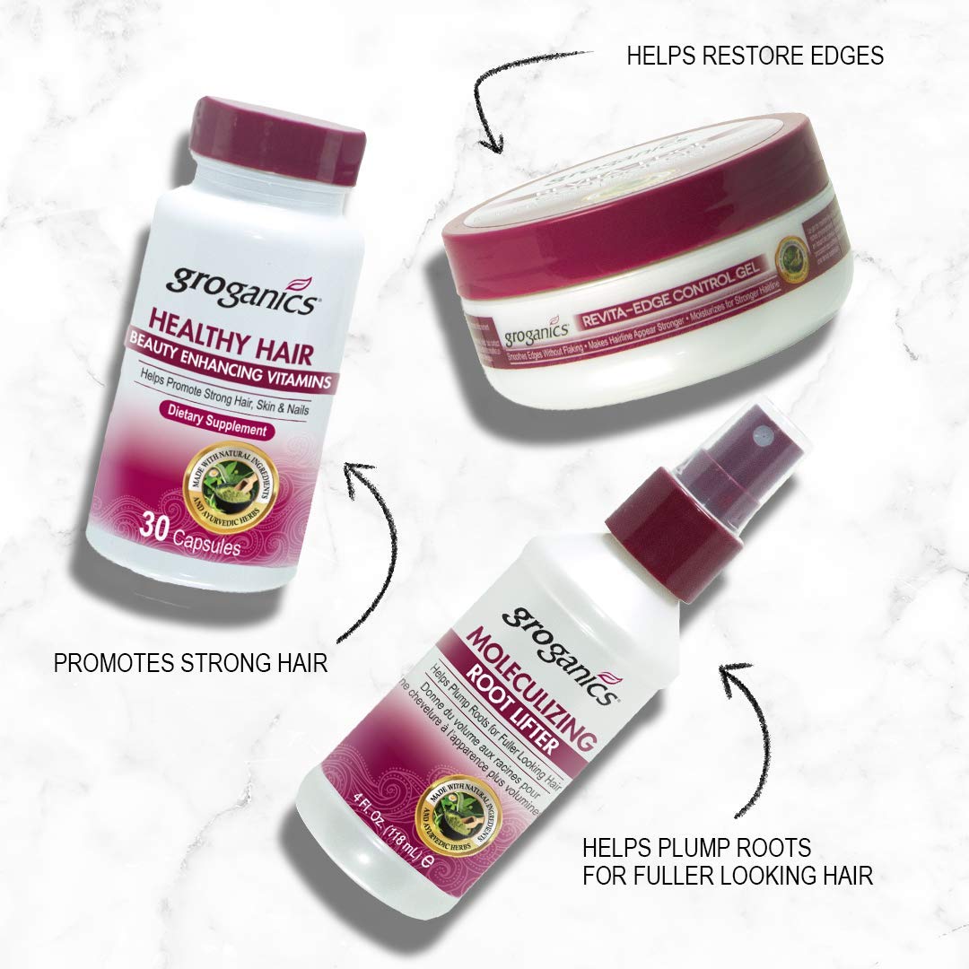 Groganics Revita Edge Hair Gel Strengthens and Smoothes Edges