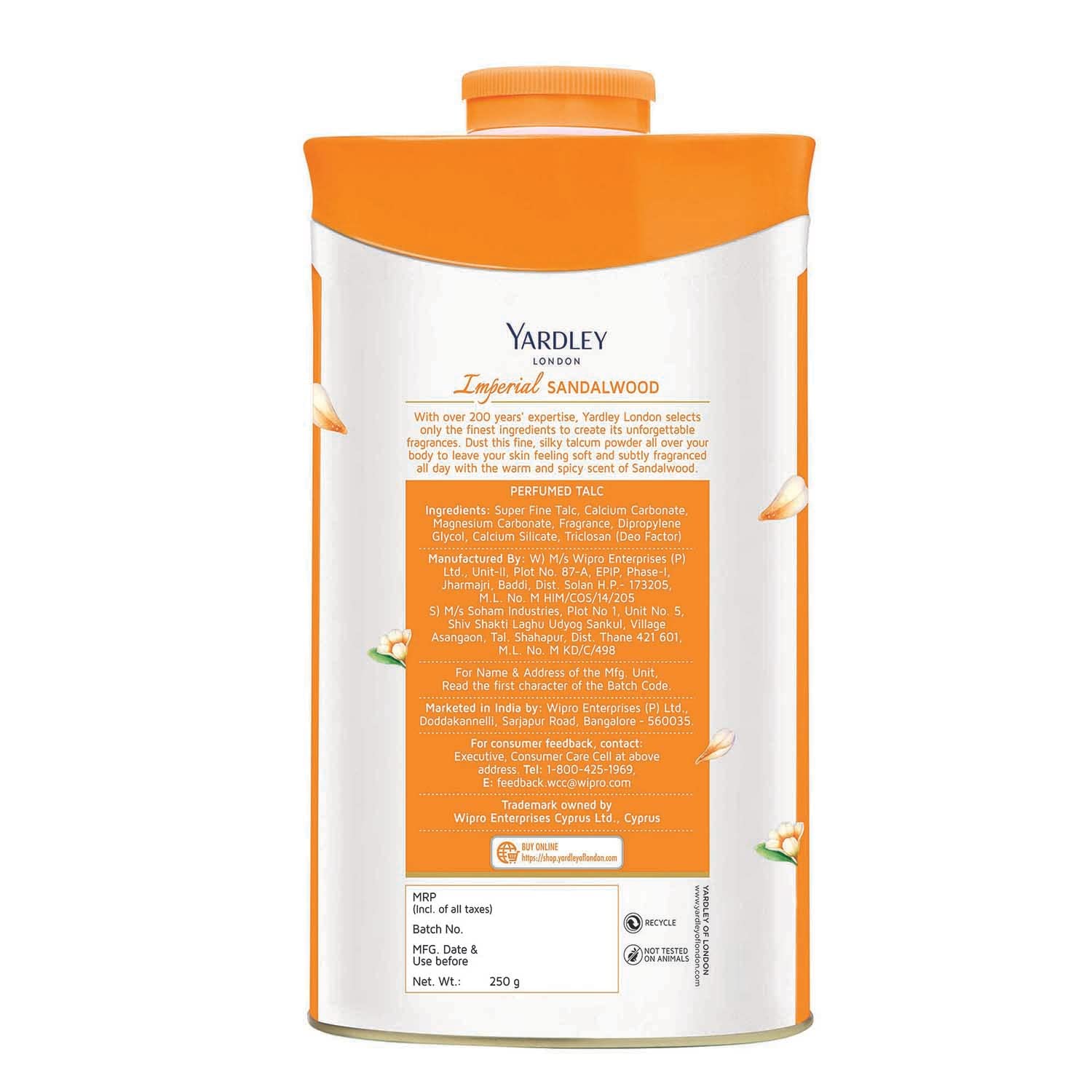 Yardley London - Imperial Sandalwood Talc for Women, 250g