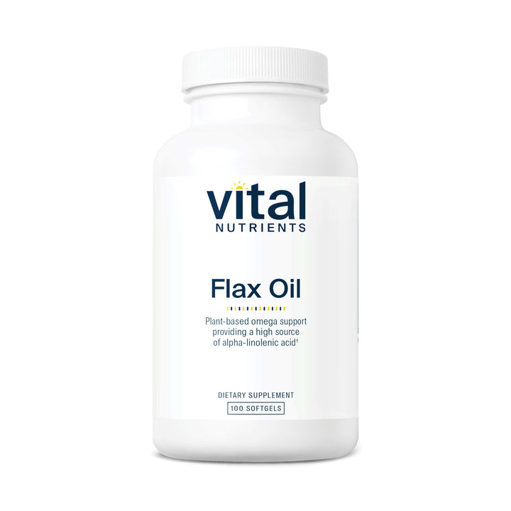 Vital Nutrients Flax Seed Oil 3000mg | Cold Pressed Flax Oil with high Concentration of ALA for Heart Health* | Gluten, Dairy and Soy Free | Non-GMO | 100 Softgels
