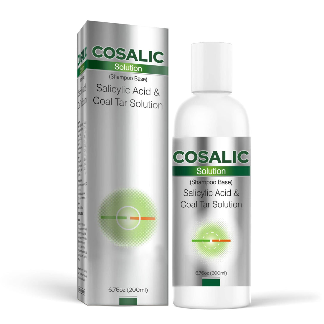 Cosalic Coal Tar and Salicylic Acid Solution/with Salicylic Acid for Dry Scalp Itch Relief Dandruff Free Shampoo/for Psoriasis & Seborrheic Dermatitis - Instant Result - 6.76 Fl Oz (Pack of 1)