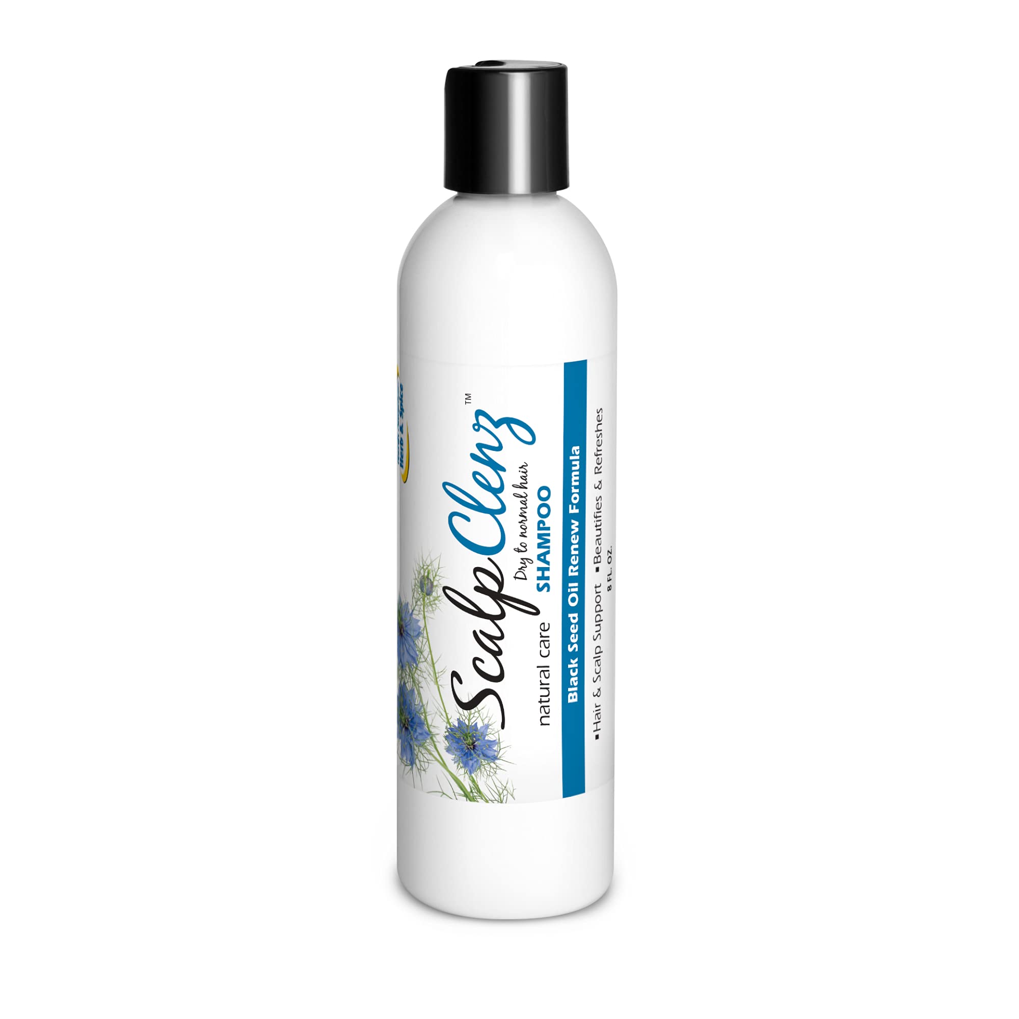 North American Herb & Spice ScalpClenz Shampoo - 8 fl oz - Black Seed Oil Renew Formula - Hair & Scalp Support, Beautifies & Refreshes - Non-GMO