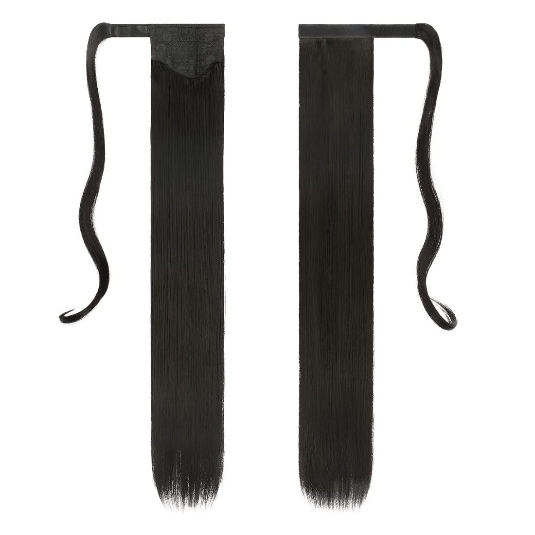 FESHFEN Straight Long Ponytail Extensions 28 Inch Wrap Around Synthetic Hair Piece Pony Tail Hair Extensions Hairpieces for Women Girls