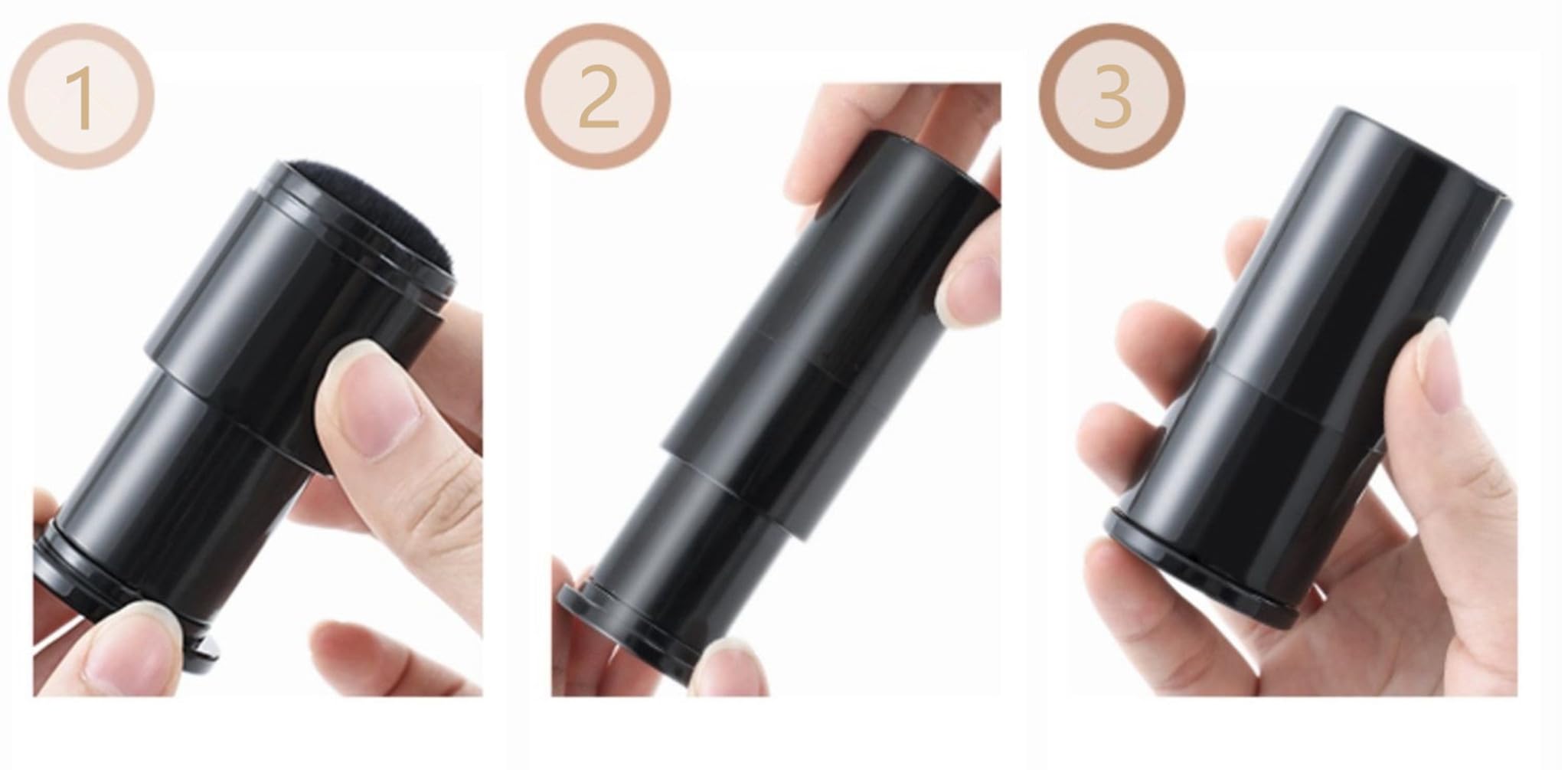 Aguder Black - Goat Hairs: Retractable Kabuki Makeup Brush - Premium Goat Hairs Blush Brushes Great For Blending Liquid, Cream, Mineral Cosmetics Or Translucent Powder (Black - Goat Hair