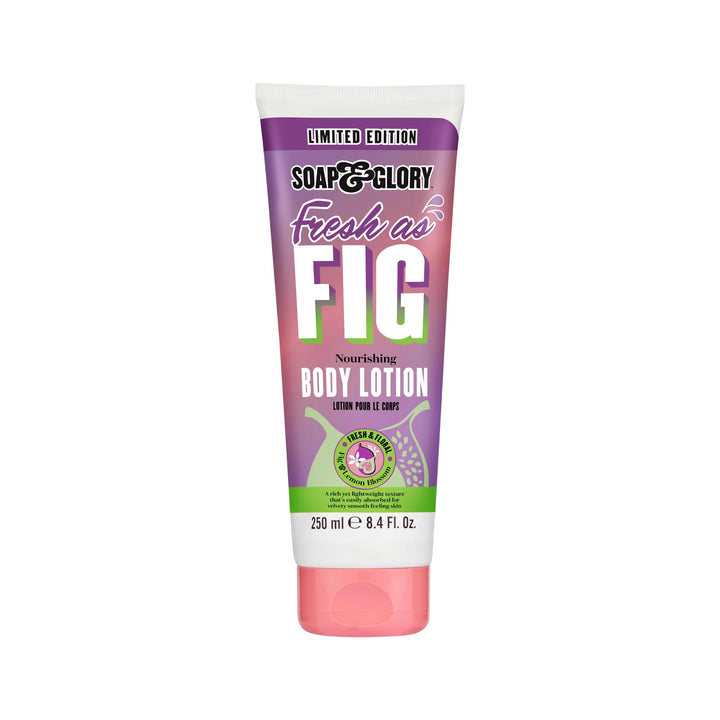 Soap & Glory Fresh as Fig Vegan Body Lotion - Limited Edition Body Lotion for Dry Skin - Made with Almond Oil, Rosehip Seed Oil & Vitamin E - Scented with Fig & Sparkling Lemon Blossom (250 ml)