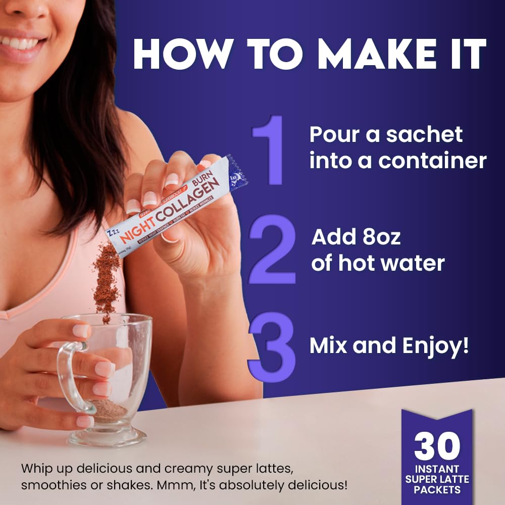 Collagen Protein Peptides Powder – Organic Protein Coffee for Men & Women, Promotes Glowing Skin, Lose Weight, Hair, Nails, Bone & Joint, Muscles, Superboost Supplement (30 Servings)