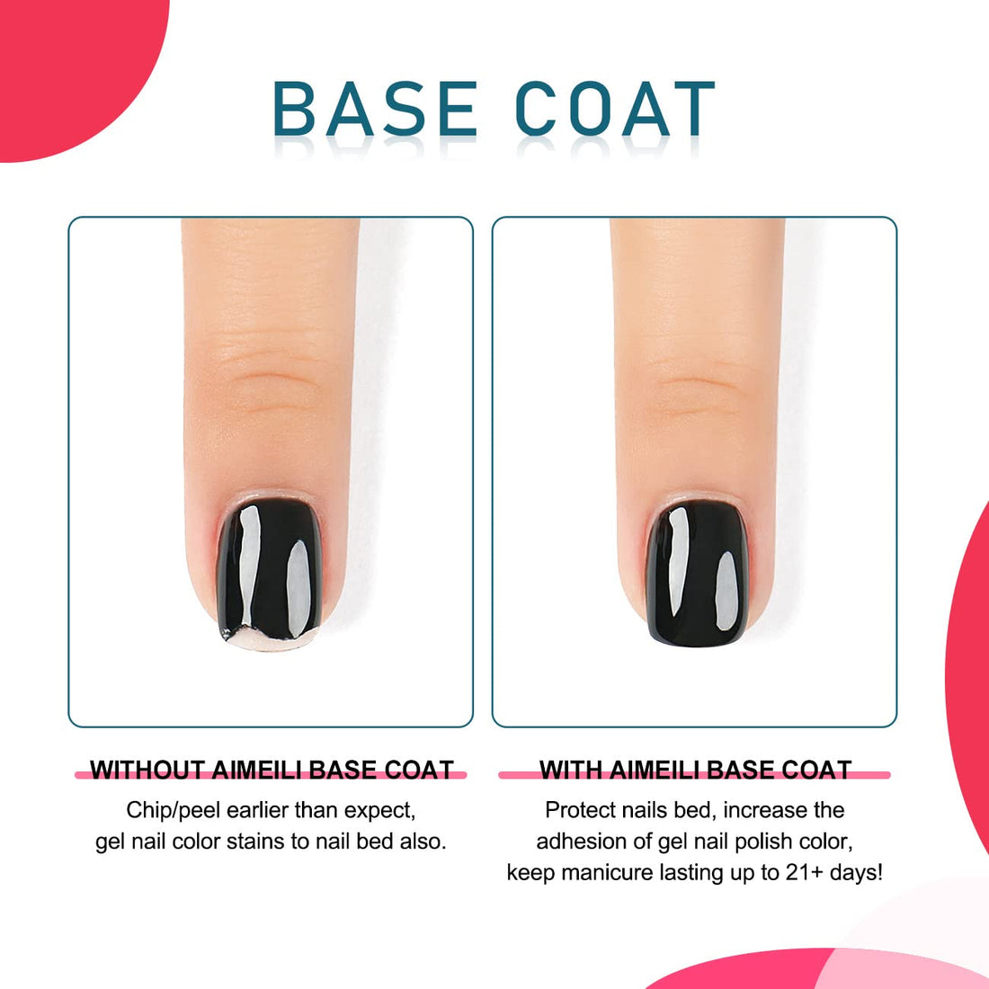 AIMEILI Base Coat Soak Off UV LED Gel Nail Polish