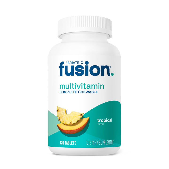 Bariatric Fusion Tropical Complete Chewable Bariatric Multivitamin with Iron for Bariatric Surgery Patients Including Gastric Bypass and Sleeve Gastrectomy - 120 Tablets