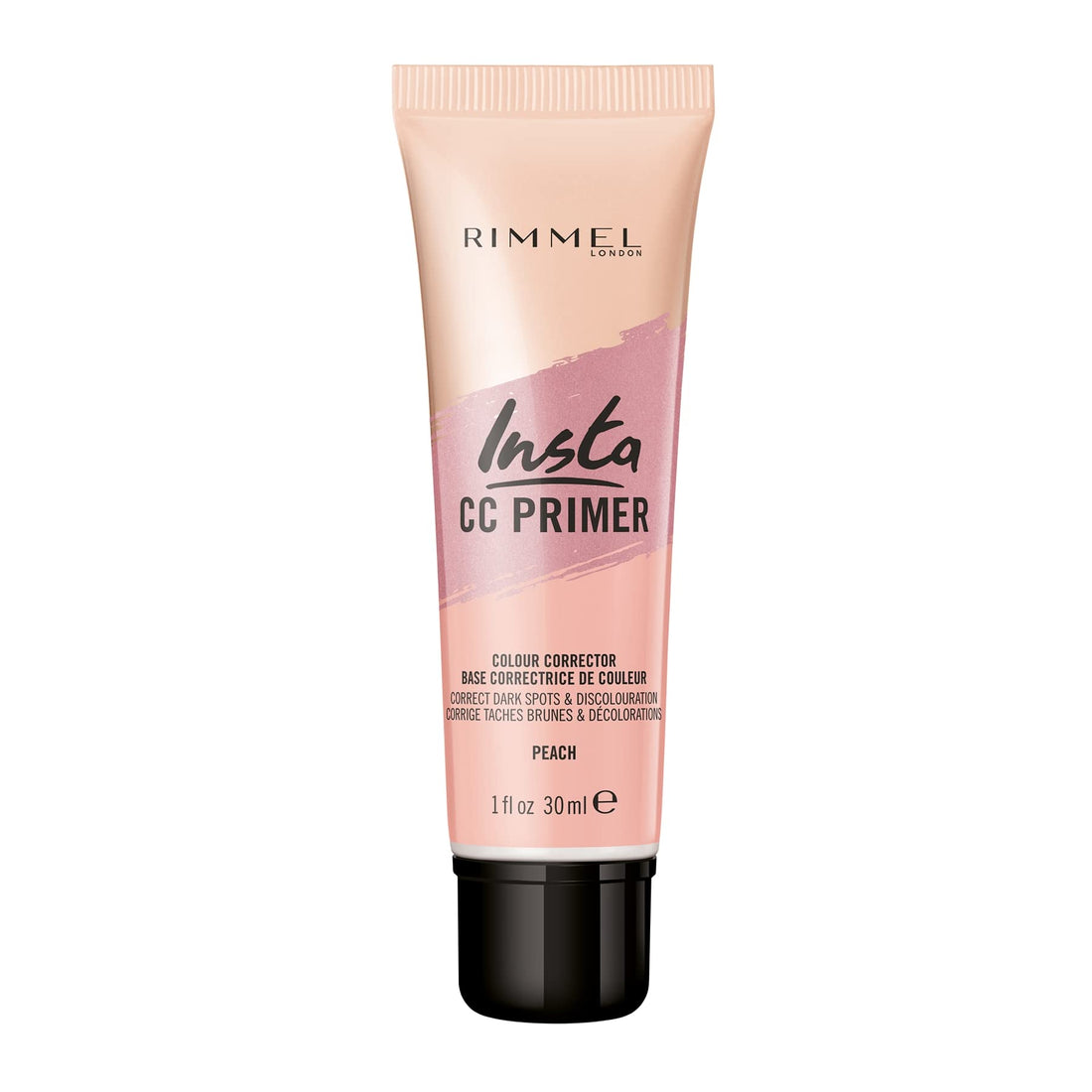 Rimmel London Insta Flawless - 30 Peach - Color-Correcting Primer, Brightening, Evens Skin Tone, Preps Skin, 1oz