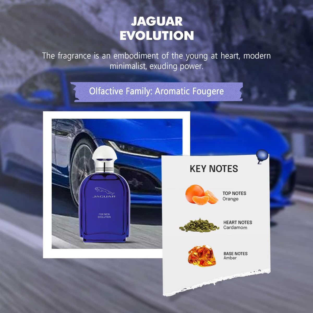 Jaguar For Men Evolution Liquid Eau De Toilette, 100ml - Aromatic-Fougères