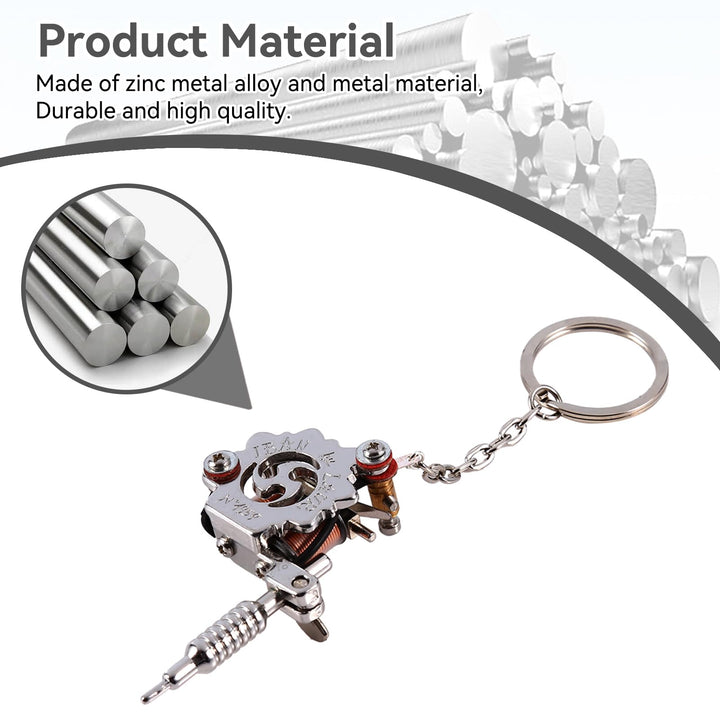 Mini Key-chain,Tattoo Machine Portable Charm Decorative Gun-shaped Keychain for Tattoo Artists.