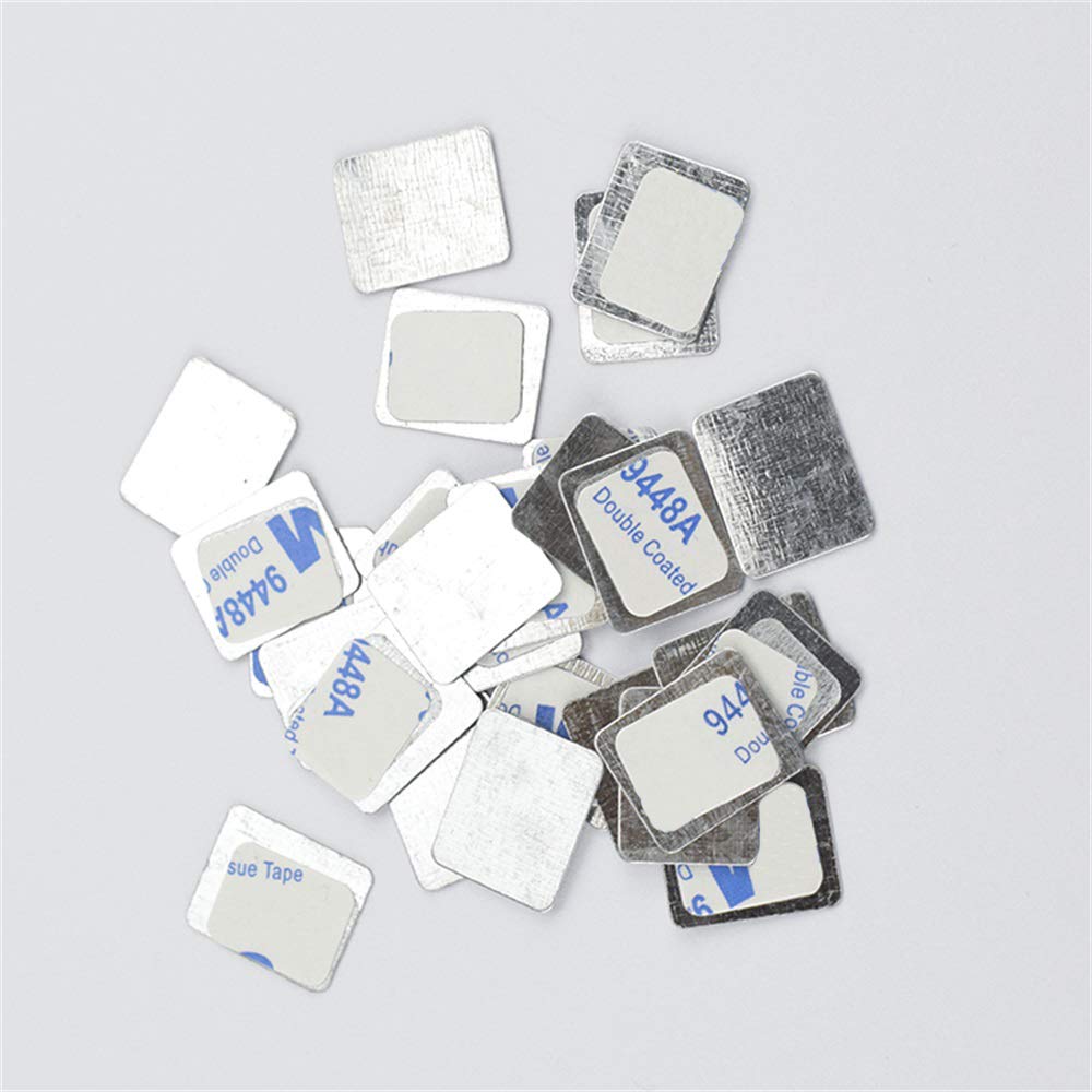 TUOKING 50Pcs Square Metal Stickers for Eyeshadow Magnetic Makeup Palette
