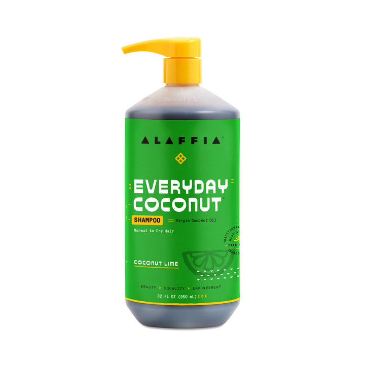 Alaffia - EveryDay Coconut - Ultra Hydrating Shampoo, Coconut-Lime, 32 Ounces