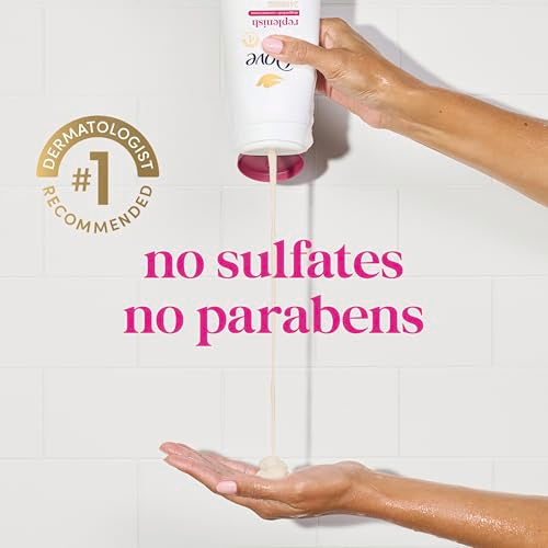 Dove Body Wash 4 Count for 24hr Lotion-Soft Skin Replenish Dragon Fruit and Coconut Cream Moisturizing Skin Cleanser with No Sulfates No Parabens