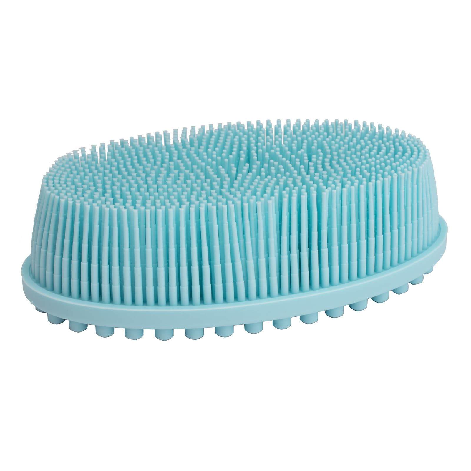 DNC Exfoliating Silicone Body Scrubber Shower Bath Body Brush Easy to Clean, Lathers Well, Eco Friendly, Long Lasting (Blue