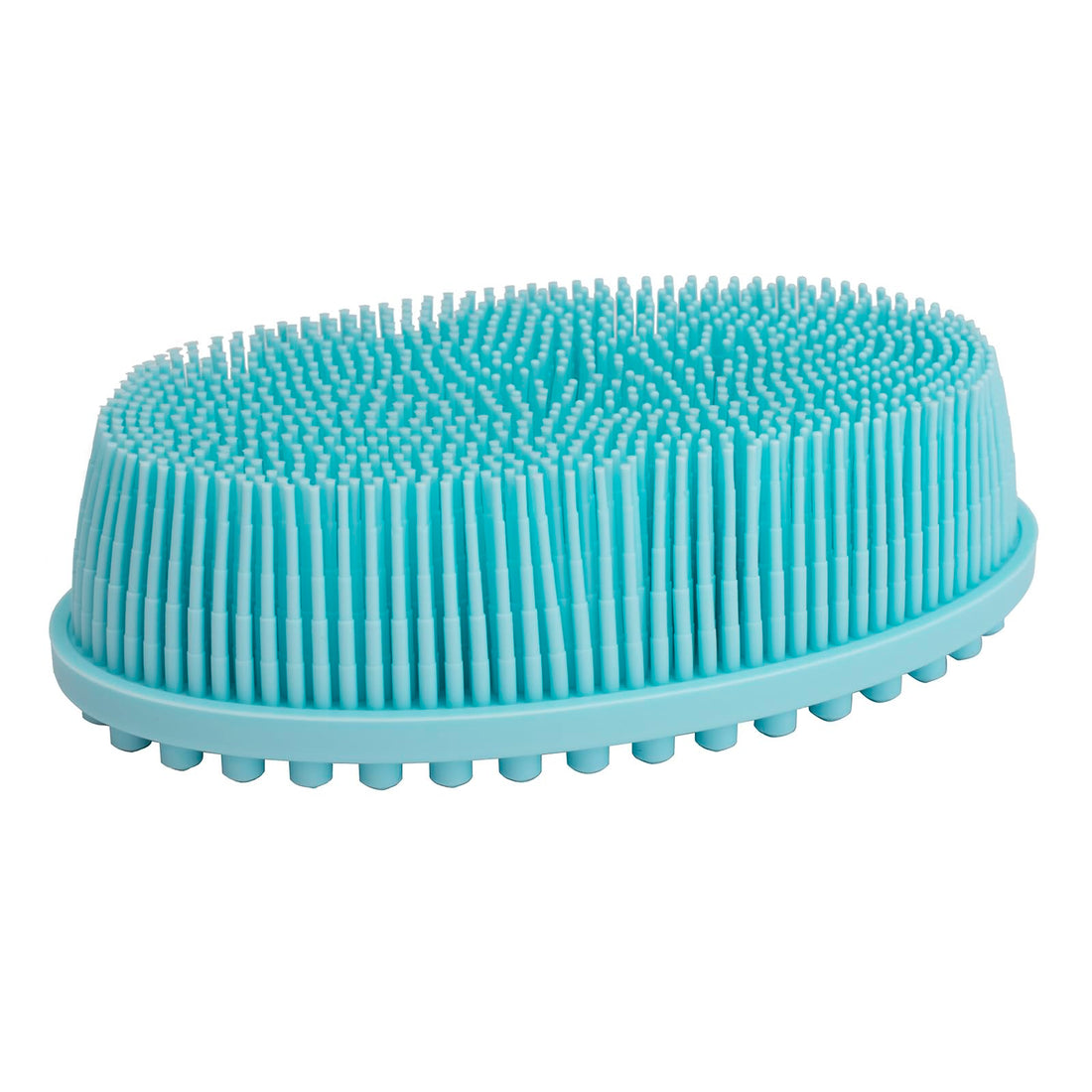 DNC Exfoliating Silicone Body Scrubber Shower Bath Body Brush Easy to Clean, Lathers Well, Eco Friendly, Long Lasting (Blue