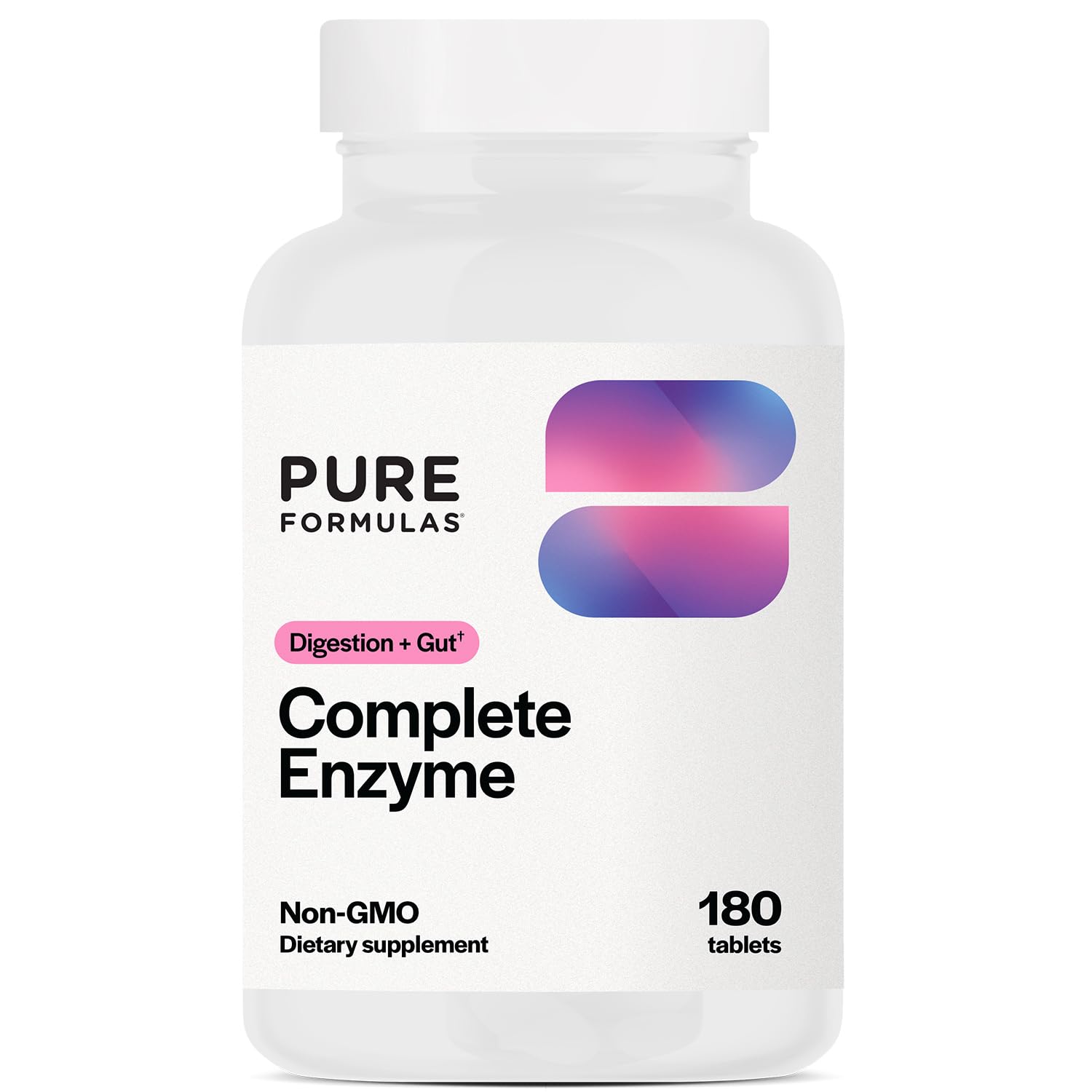 PureFormulas Complete Enzyme | Pancreatic Enzymes 1000mg (Full Strength) | Pancreatin Digestion Supplement with Protease, Amylase & Lipase | Digestive Support | Dairy, and Soy Free 180 Tablets
