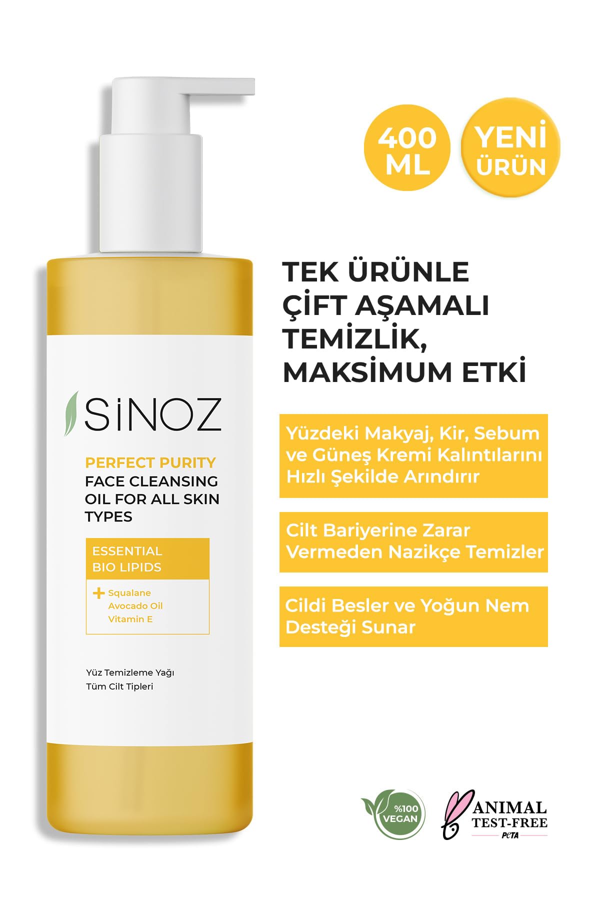 sinoz Perfect Purity Face Cleansing Oil for All Skin Types