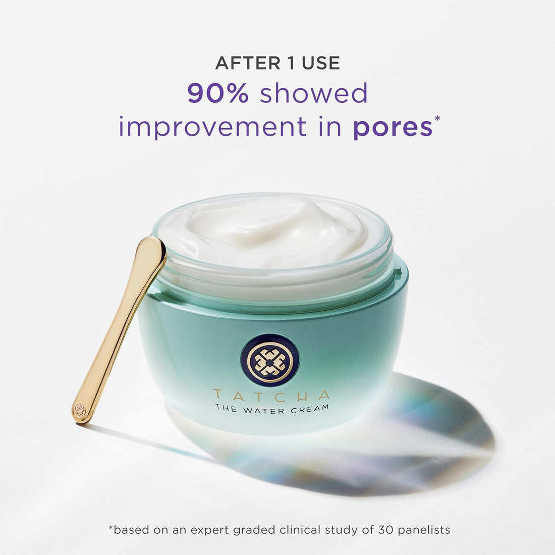 TATCHA The Water Cream | Cream Moisturizer for Face, Optimal Hydration For Pure Poreless Skin | Travel Size | 10 ml / 0.34 oz