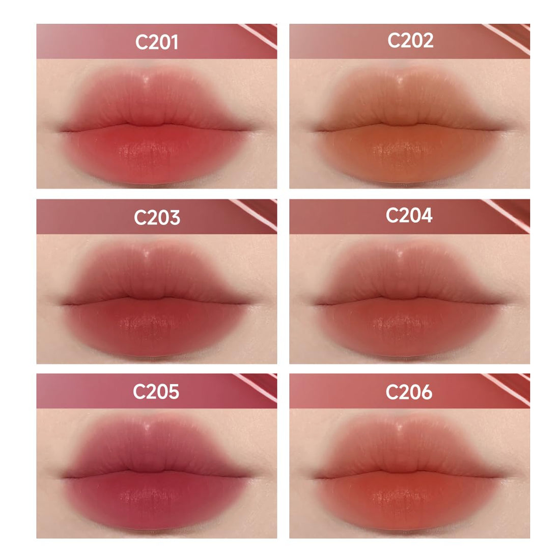CARSLAN Hydrating Lip Serum Cream, Longlasting Moisturizing, Lightweight Lip Gloss, Semi-Matte Lipstick with Vitamin E, Crithmum Maritimum Essential oil, C205