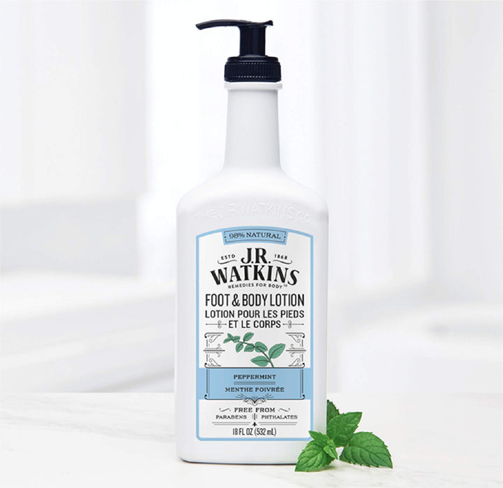 J.R. Watkins Rejuvenating Peppermint Foot And Body Lotion (Peppermint, 18 Ounce)