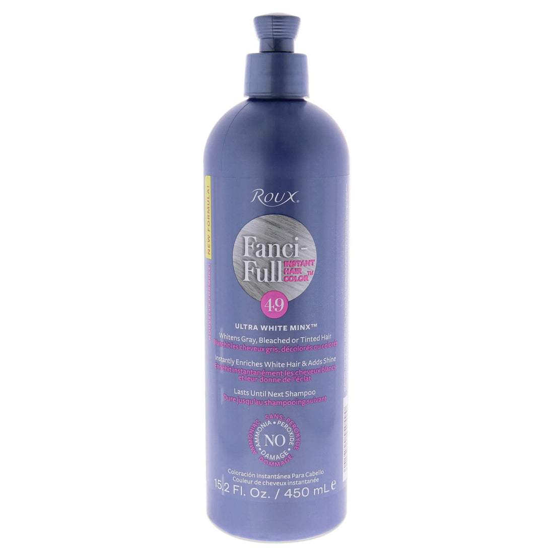 Roux Fanci-Full Rinse, 49 Ultra White Minx, 15.2 Fluid Ounce