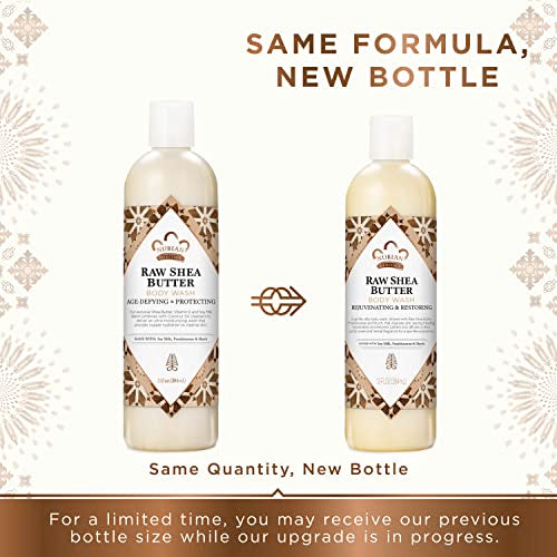 Nubian Heritage Body Wash Raw Shea Butter for Dry Skin Paraben Free Body Wash, 13 oz